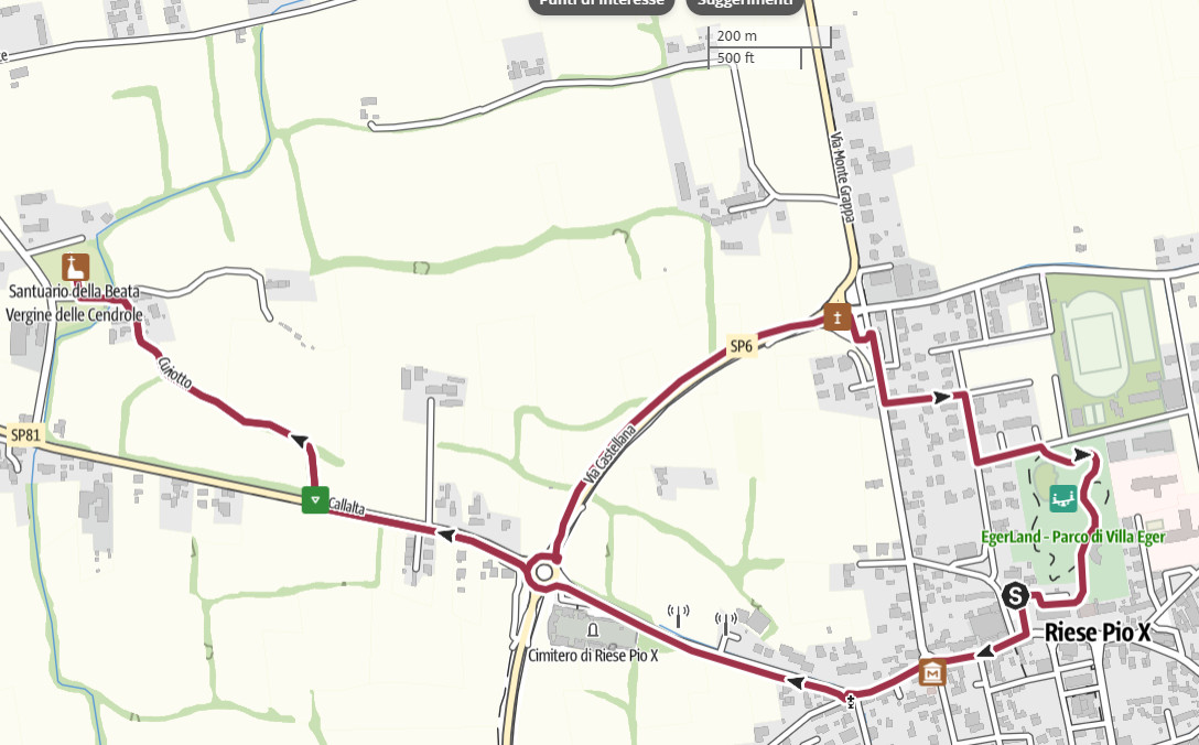 Mappa Percorso Riese Pio X