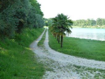 Arriviamo a bordo lago