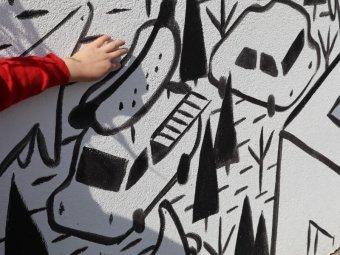 Particolare murales Millo - Oltre la città